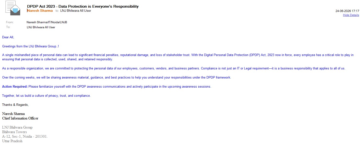 DPDP Act 2023 – Data Protection is Everyone’s Responsibility